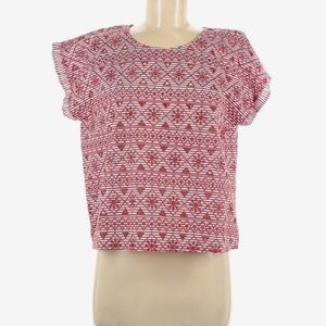 Coco Colette Red Peint Top Size M